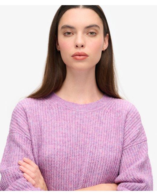 Superdry Purple & Co Brushed Crew Neck Jumper