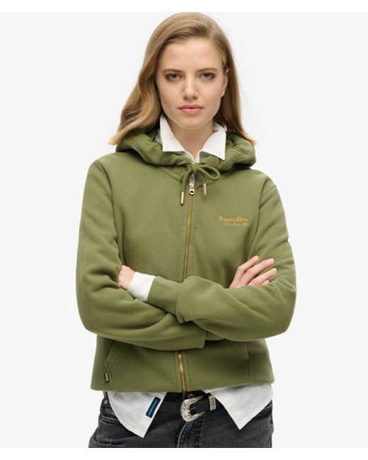 Superdry Green & Co Essential Logo Zip Hoodie
