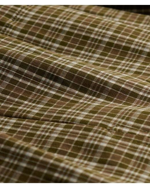 Superdry Gray Bench X & Co Bench Logo Pleated Check Mini Skirt