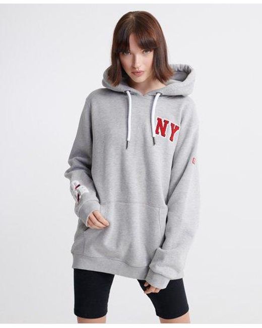 Superdry Gray Sdqb Tower Hoodie Pebble Marl