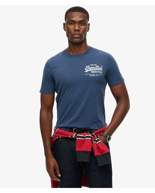 Superdry Blue & Co Vintage Logo Tokyo Relaxed T-shirt for men