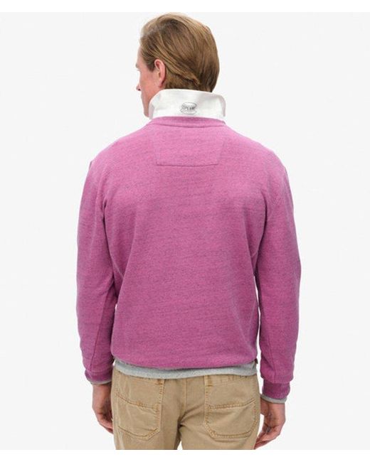 Superdry Pink & Co Over Dyed Marl Crew Sweatshirt for men