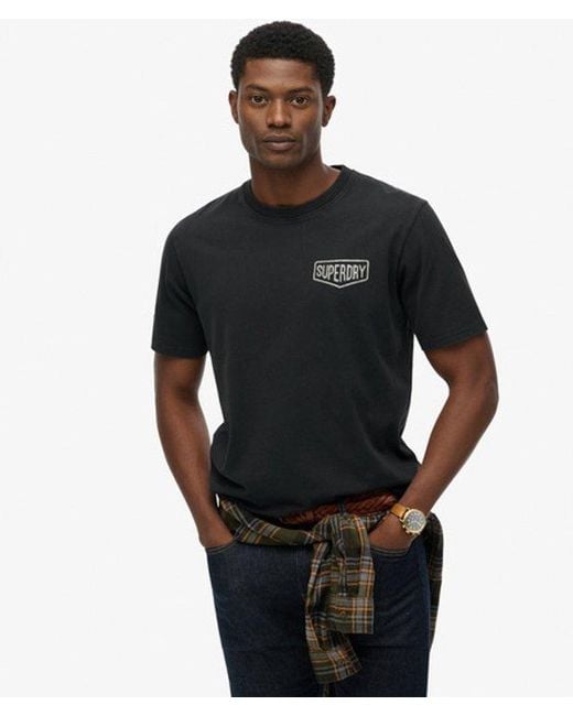 Superdry Black & Co Work Tab Loose T-shirt for men