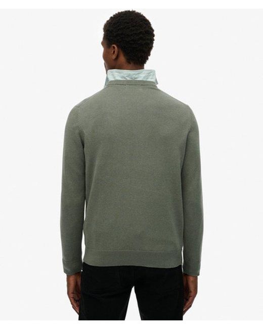 Superdry Essentials Katoenen Trui in het Green voor heren