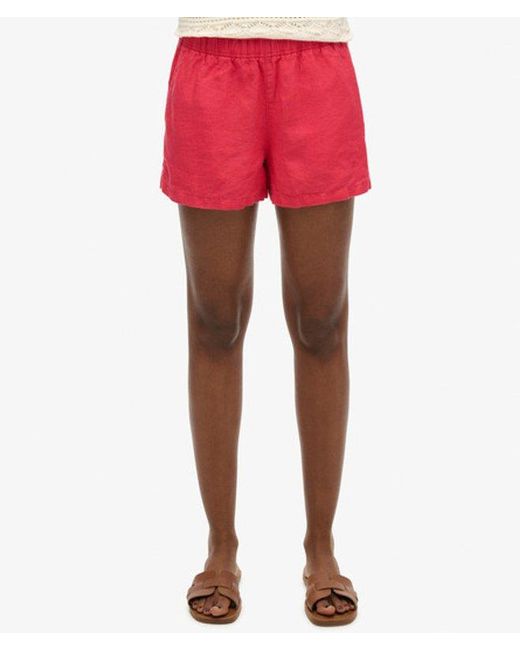 Superdry Red & Co Linen Shorts