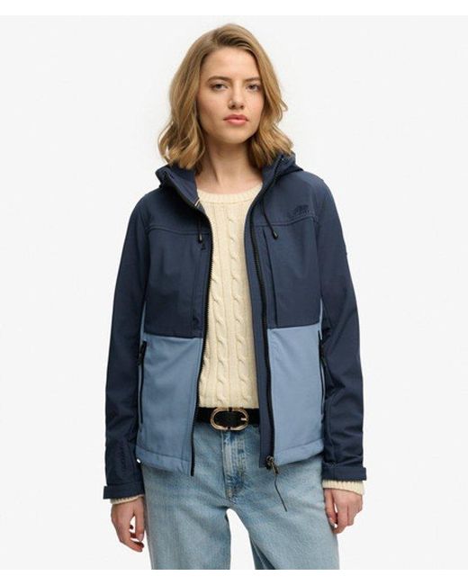 Superdry Blue & Co Hooded Colourblock Trekker Jacket