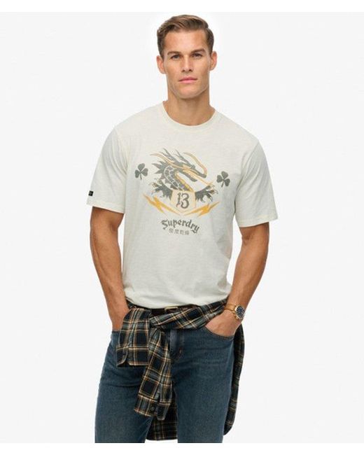 Superdry Gray & Co Campaign Souvenir Loose T-shirt for men