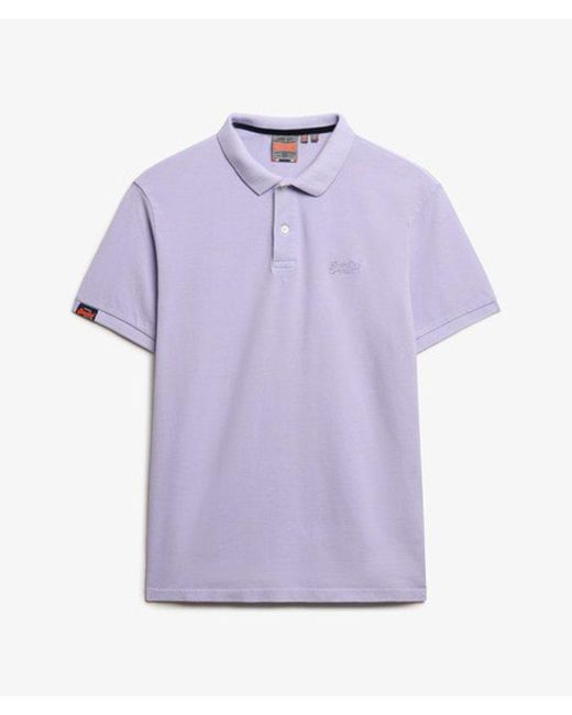 Superdry Purple Vintage Destroy Polo Shirt for men