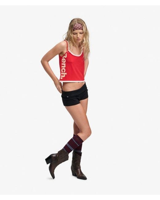 Superdry Red Bench X & Co Bench Fitted Cami Layer Vest