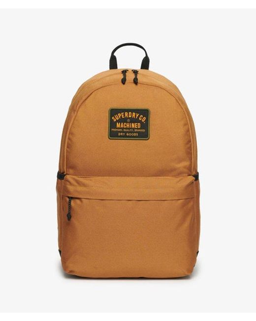 Superdry Orange & Co Logo Badge Patched Montana Backpack