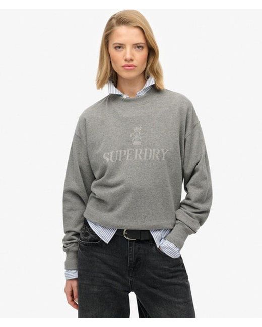 Superdry Gray & Co British Design Relaxed Crew Sweatshirt