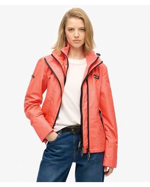 Superdry Red & Co Hooded Mountain Windbreaker Jacket