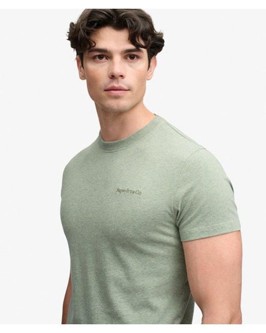 Superdry Green & Co Essential Company Logo Embroidered T-shirt for men