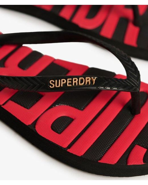 Superdry Red Core Logo Flip Flops