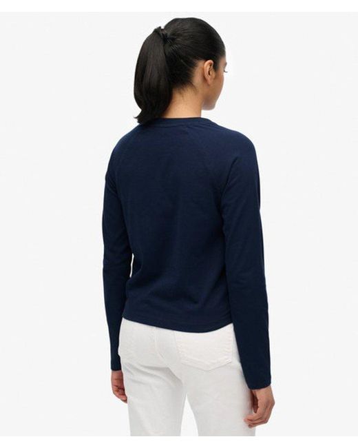 Superdry Blue & Co Essential Logo Long Sleeve Top
