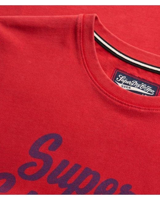 Superdry Red & Co Vintage Script T-shirt for men