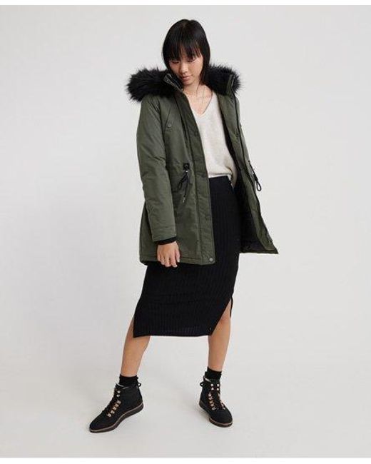 superdry parka microfibre