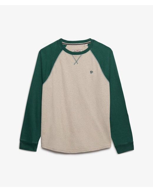 Superdry Green & Co Vintage Athletic Baseball Top for men