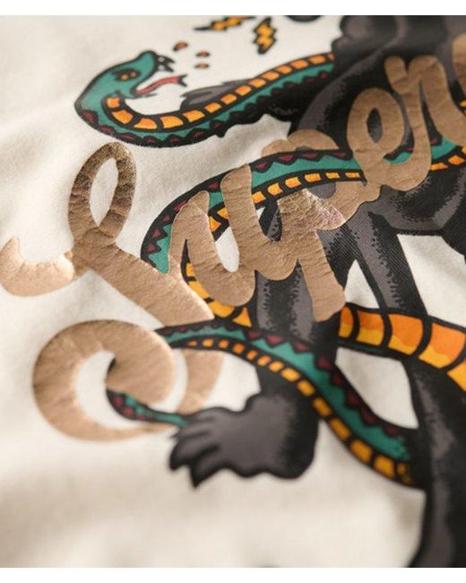 Superdry White & Co Tattoo Script Relaxed T-shirt