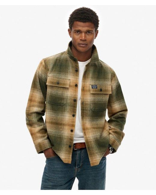 Superdry Green & Co Wool Blend Miller Overshirt for men