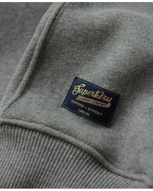 Superdry Luxe Sweatshirt Met Metallic Logo in het Gray