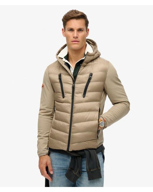Superdry Brown & Co Slim Fit Hooded Storm Softshell Jacket for men