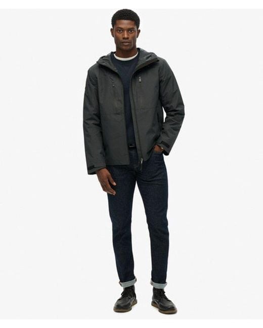 Superdry Black Waterproof Jacket for men