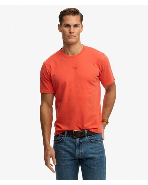Superdry Red & Co Micro Logo T-shirt for men