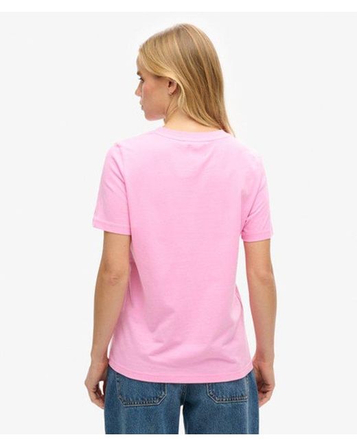 Superdry Pink & Co Vintage Logo Pop Entry T-shirt