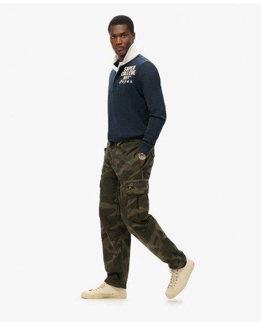 Superdry Blue baggy Parachute Pants for men