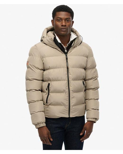 Superdry Natural Hooded Sports Puffer Jacket for men