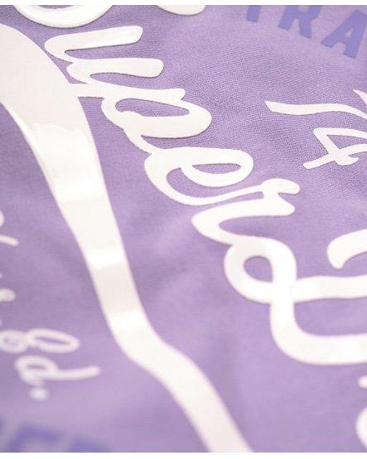 Superdry Purple Track & Field Lightweight Hoodie Track