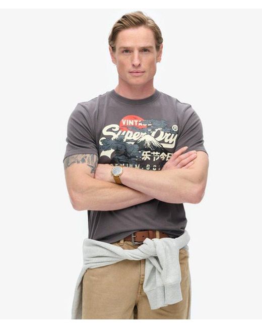 Superdry Gray & Co Tokyo Graphic T-shirt for men