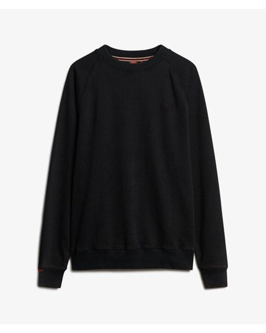 Superdry Black & Co Essential Logo Raglan Crew Sweatshirt for men