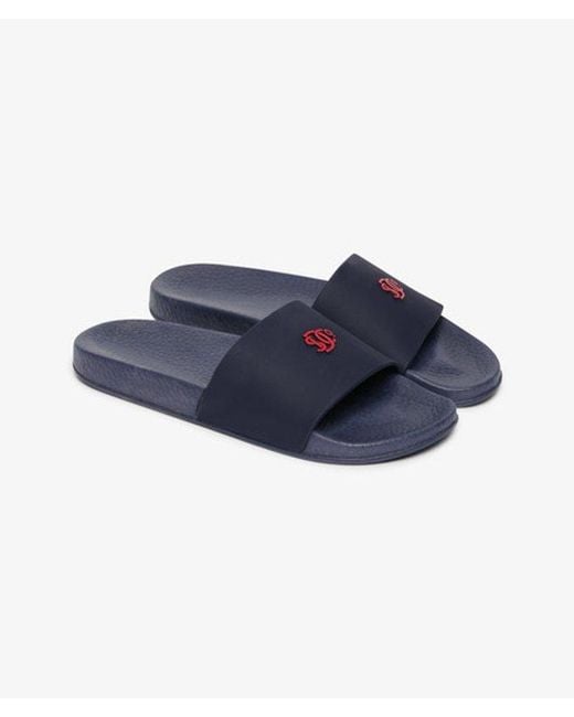 Superdry Blue & Co . Pool Sliders for men
