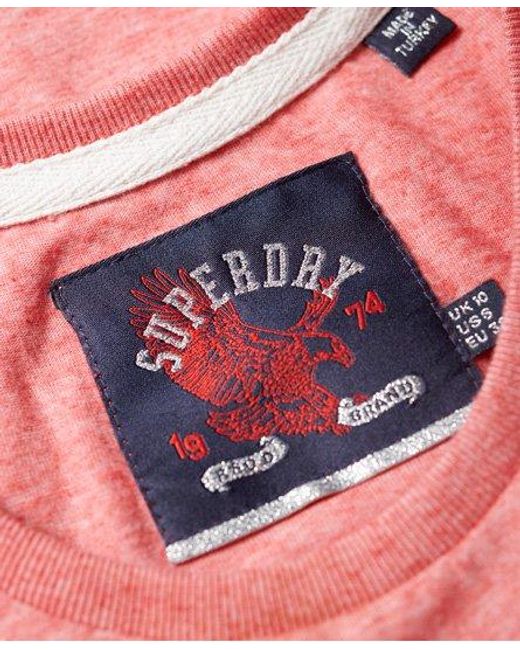 Superdry Pink Western Rope T-Shirt Sun Bleached Snowy
