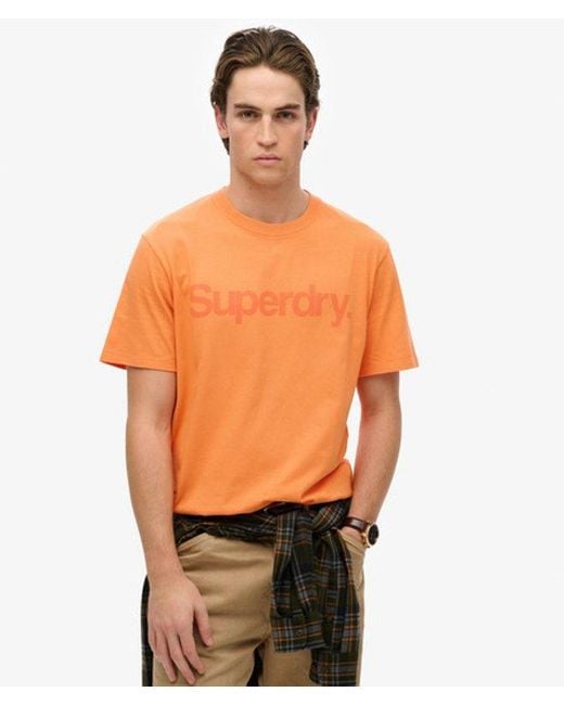 Superdry & Co Core Logo City T-shirt X None / Florida Orange - Size: Xxl for men