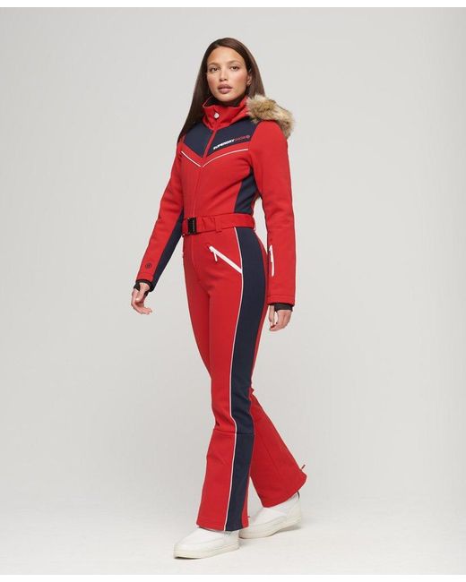 Auxs chevron sport combinaison de ski, Superdry en coloris Red