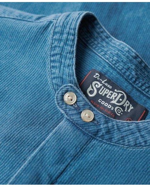 Chemise à col Tunisien Merchant Indigo Taille: M Superdry pour homme en coloris Blue