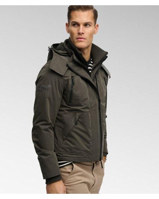 Superdry Gray & Co Hooded Microfibre Arctic Windcheater Jacket for men