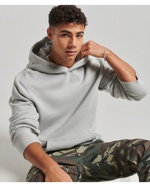 Superdry Gray & Co Vintage Washed Hoodie for men