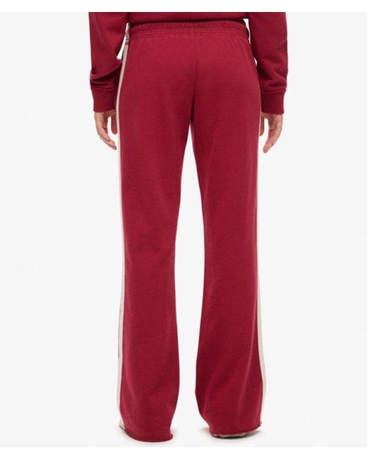 Superdry Red & Co Athletic Stripe Flare joggers