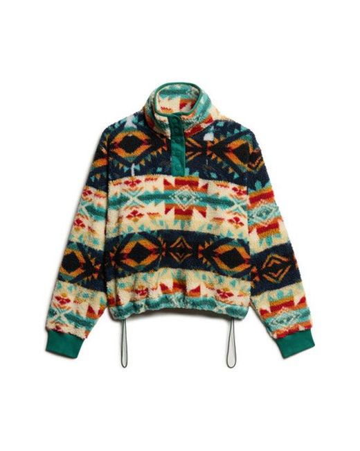 Superdry Brown & Co Super Soft Printed Teddy Fleece