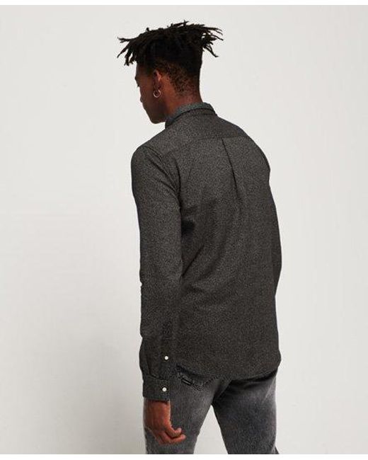Superdry Gray Nordic Work Shirt Slate Twill for men