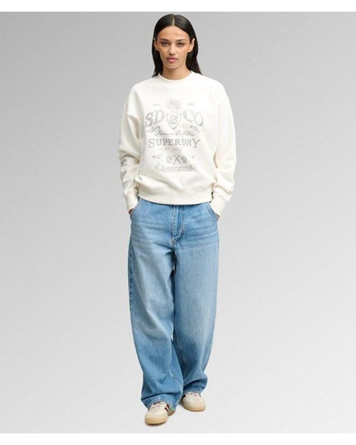 Superdry White & Co Vintage Workwear Crew Neck Sweatshirt