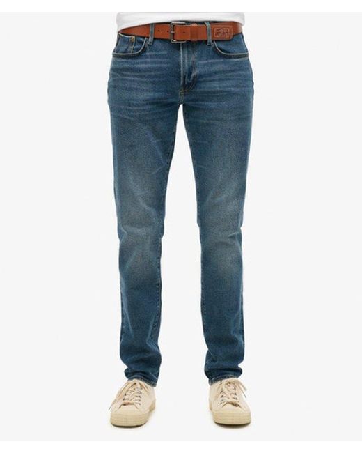 Homme Jean Slim The Merchant Store En Coton Bio Taille Superdry pour homme en coloris Blue