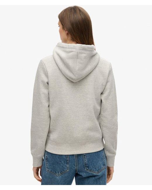 Superdry Gray Essential Logo Hoodie