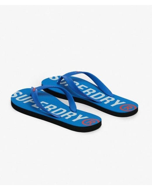 Superdry Blue Pool Slides for men