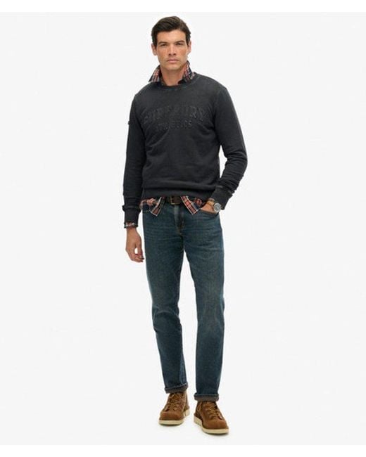 Superdry Black & Co Athletic Embossed Sweatshirt for men