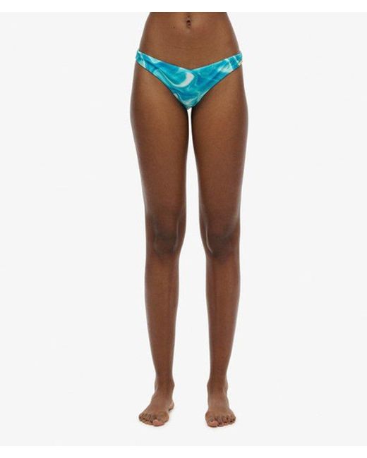 Superdry White Printed Cheeky Bikini Bottoms